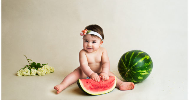 Lillian - One Year Session and Watermelon Smash - Michigan Milestone Photographer